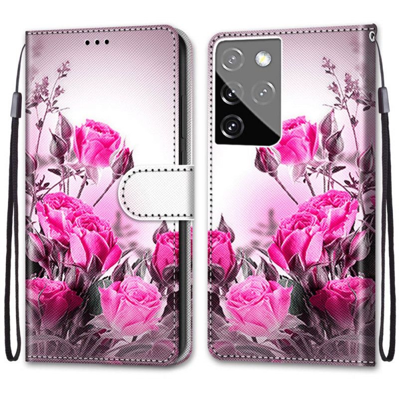 Housse Samsung Galaxy S21 Ultra 5g Fleurs Magiques