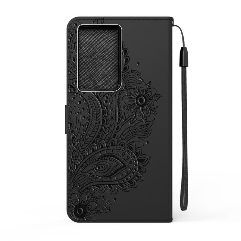 Housse Samsung Galaxy S21 Ultra 5g Motif Baroque À Lanière