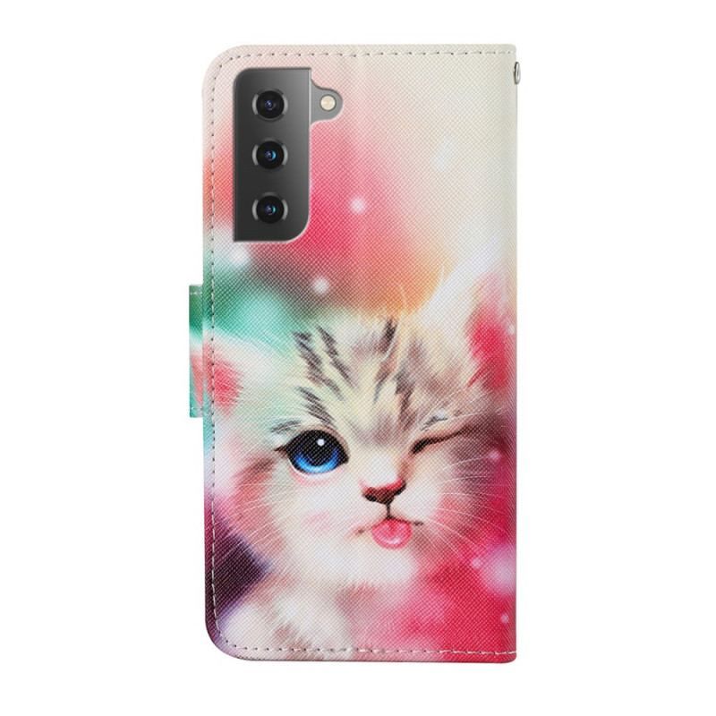 Housse Samsung Galaxy S22 Plus 5G Chat Royal avec Lanière