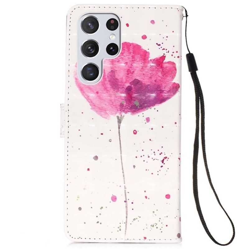 Housse Samsung Galaxy S22 Ultra 5G Coquelicot Aquarelle