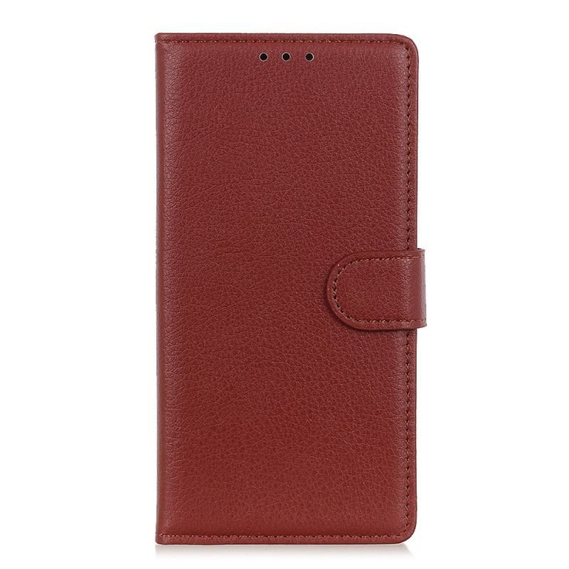 Housse Samsung Galaxy S22 Ultra 5G Cuir Litchi Traditionnel