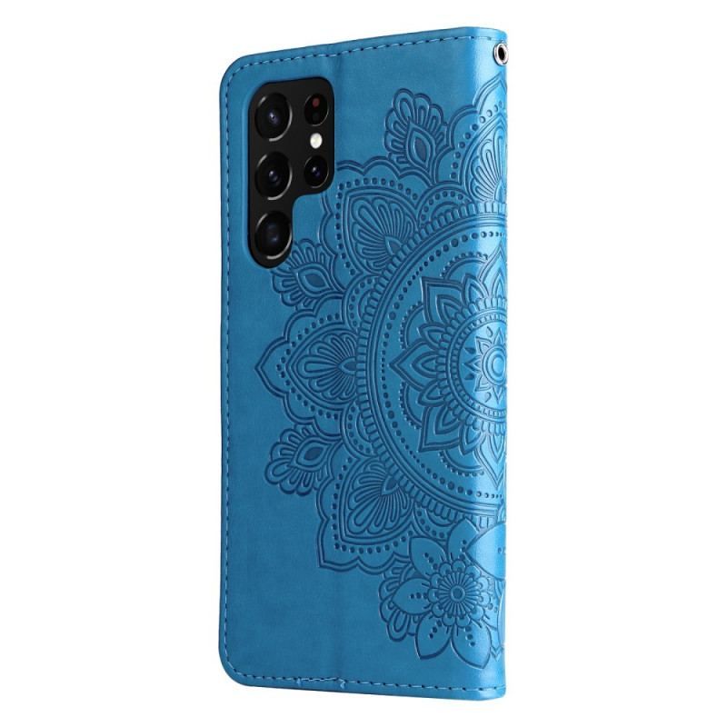 Housse Samsung Galaxy S22 Ultra 5G Mandala de Fleurs