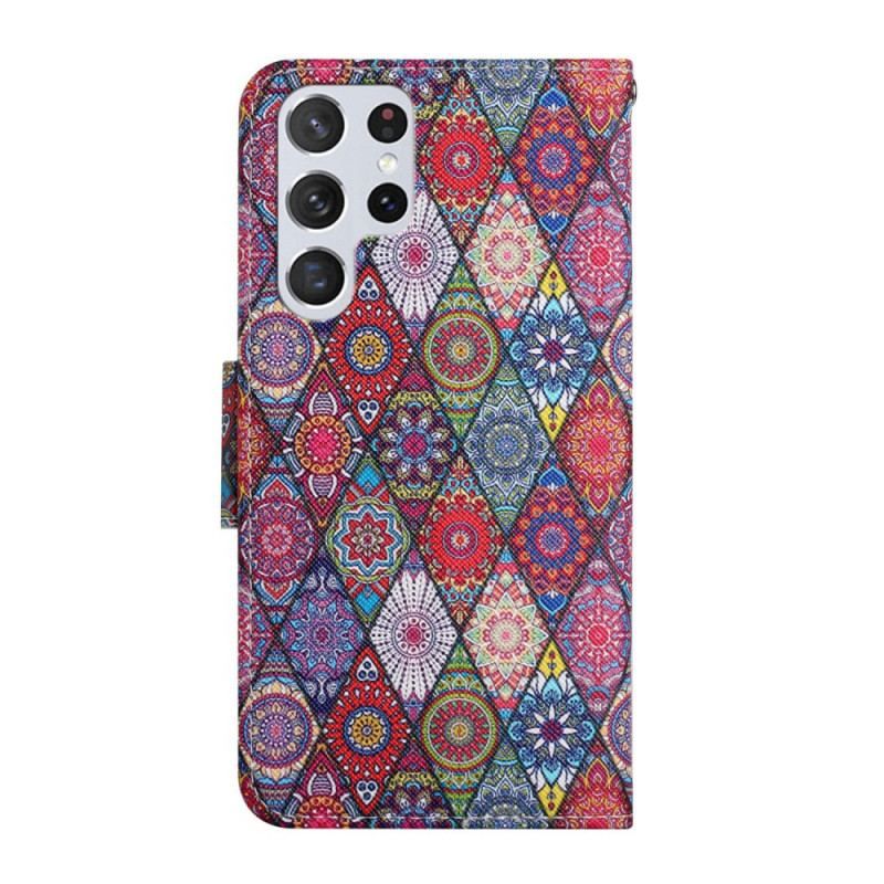 Housse Samsung Galaxy S22 Ultra 5G Motif Tapisserie coloré