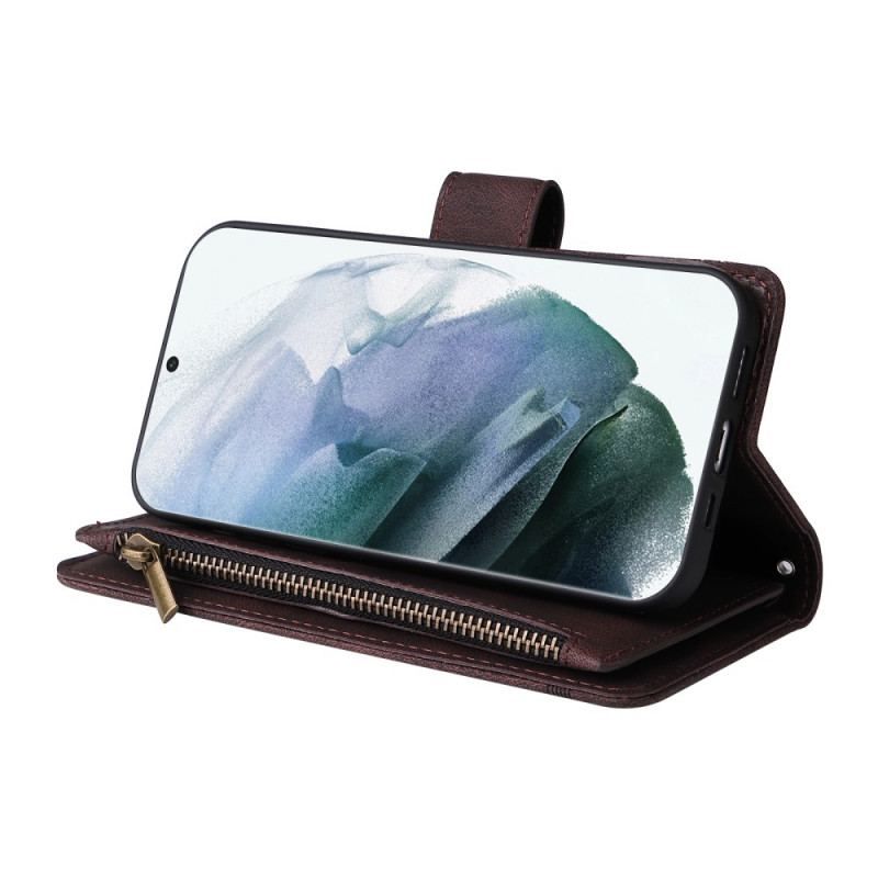 Housse Samsung Galaxy S22 Ultra 5G Multi-Fonctionnelle avec Pochette