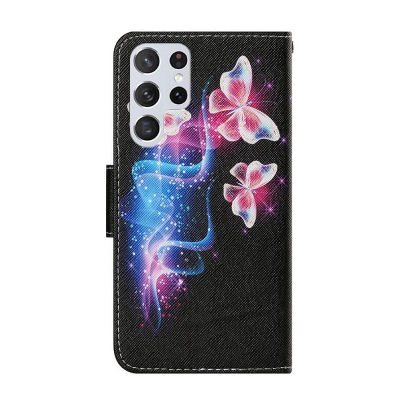 Housse Samsung Galaxy S22 Ultra 5G Papillons Magiques