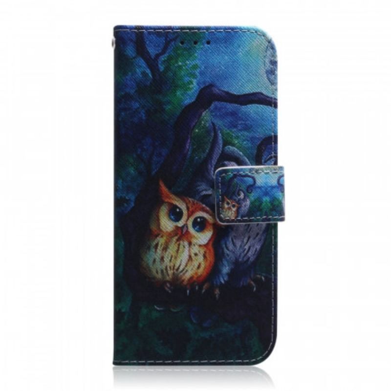 Housse Samsung Galaxy S22 Ultra 5G Peinture de Hiboux