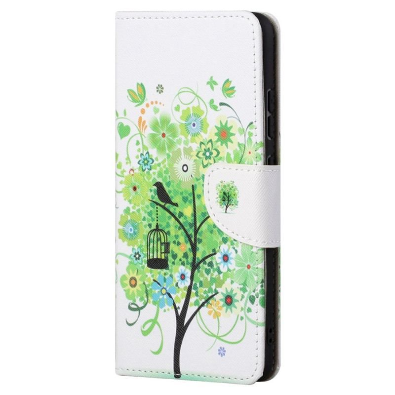 Housse Samsung Galaxy S23 5G Arbre aux Feuilles Vertes