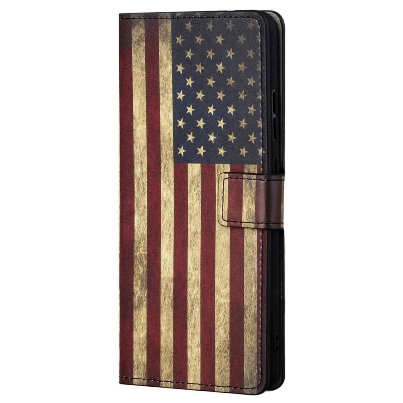 Housse Samsung Galaxy S23 5G Drapeau Américain Vintage