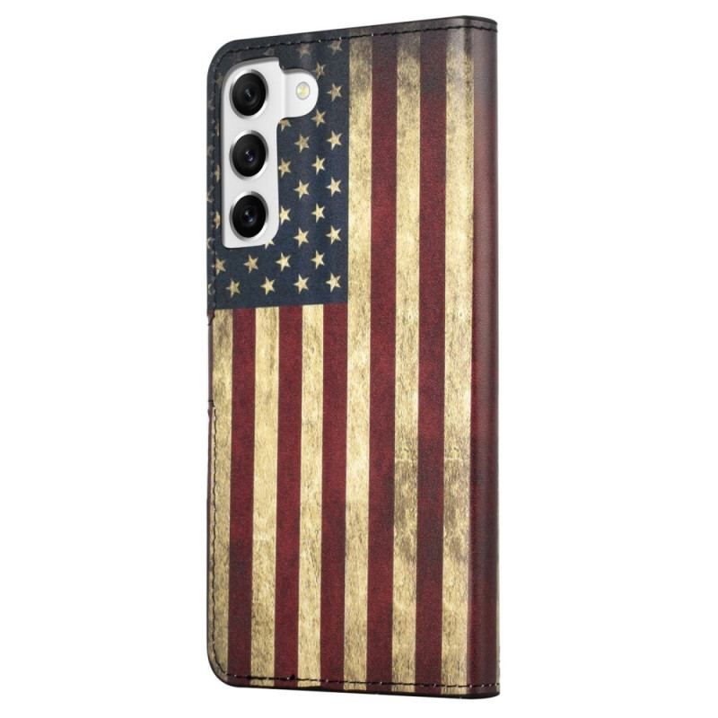 Housse Samsung Galaxy S23 5G Drapeau Américain Vintage