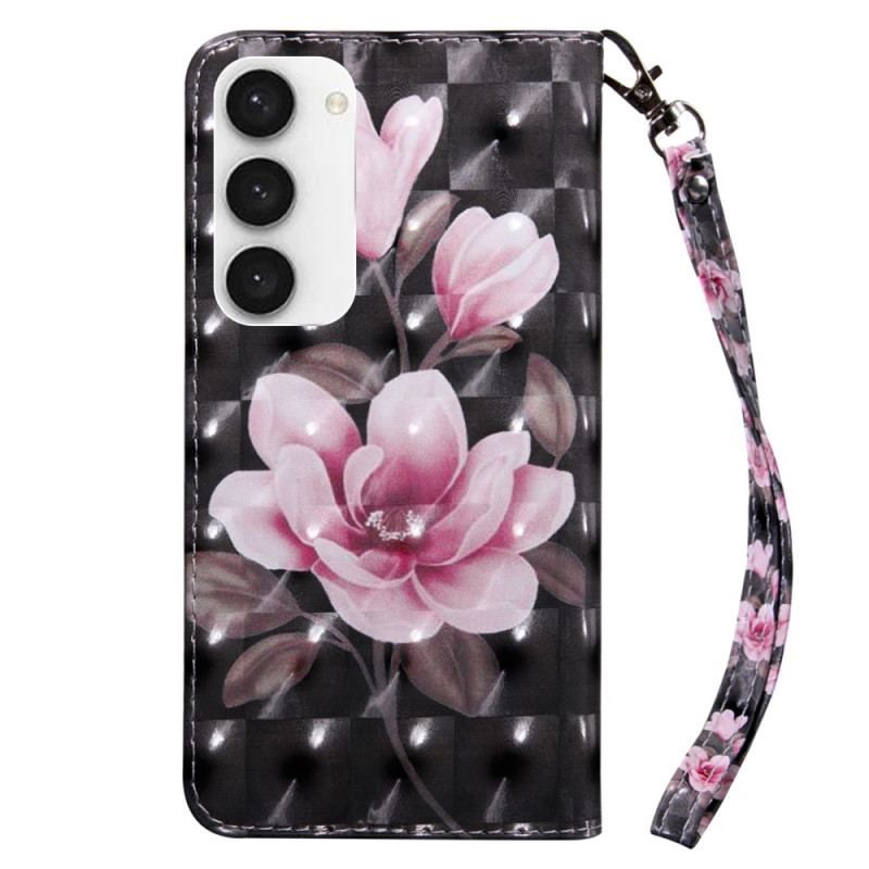 Housse Samsung Galaxy S23 5G Florale à Lanière