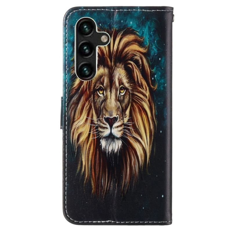 Housse Samsung Galaxy S23 5G Lion à Lanière