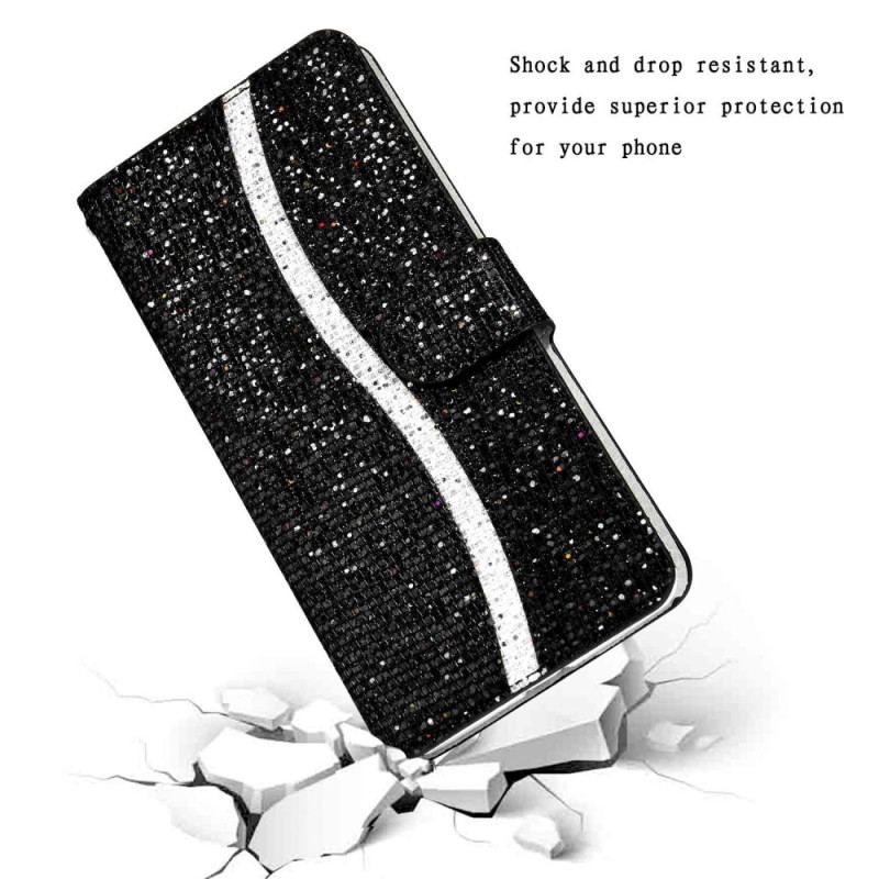 Housse Samsung Galaxy S23 5G Paillettes à Lanière