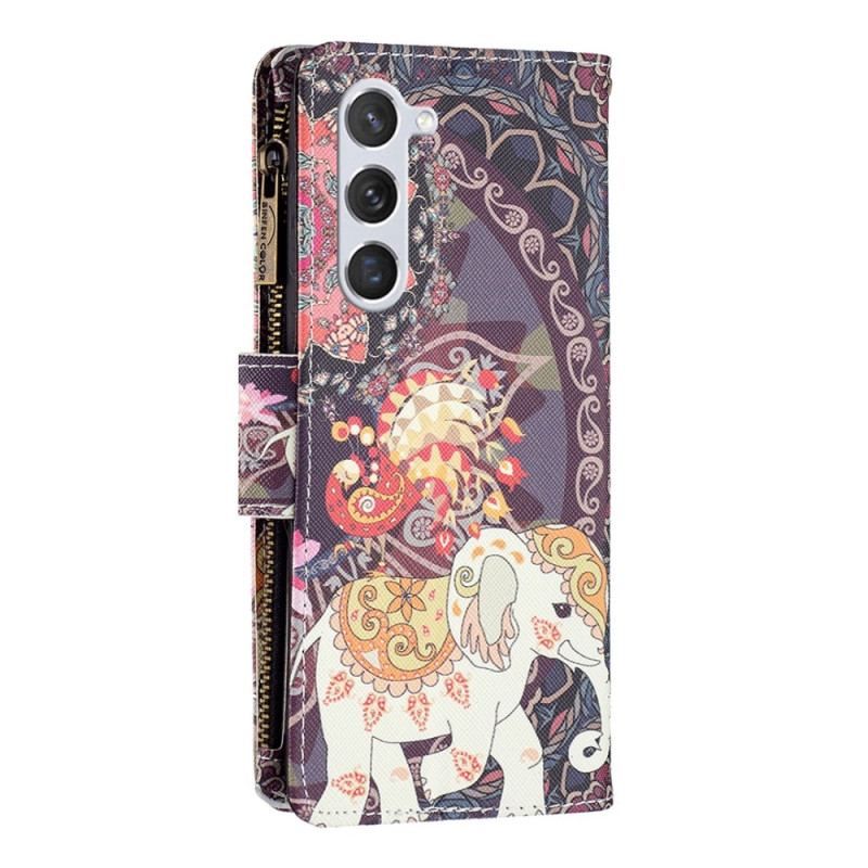 Housse Samsung Galaxy S23 5G Portefeuille Éléphant