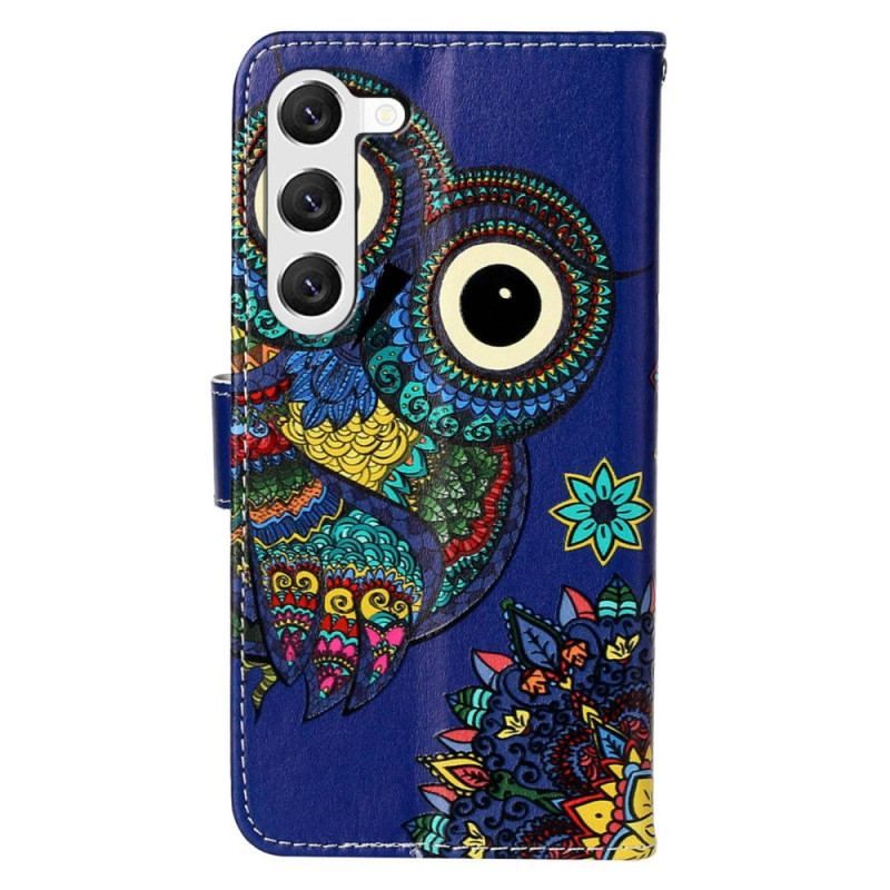 Housse Samsung Galaxy S23 Plus 5G Hibou à Lanière