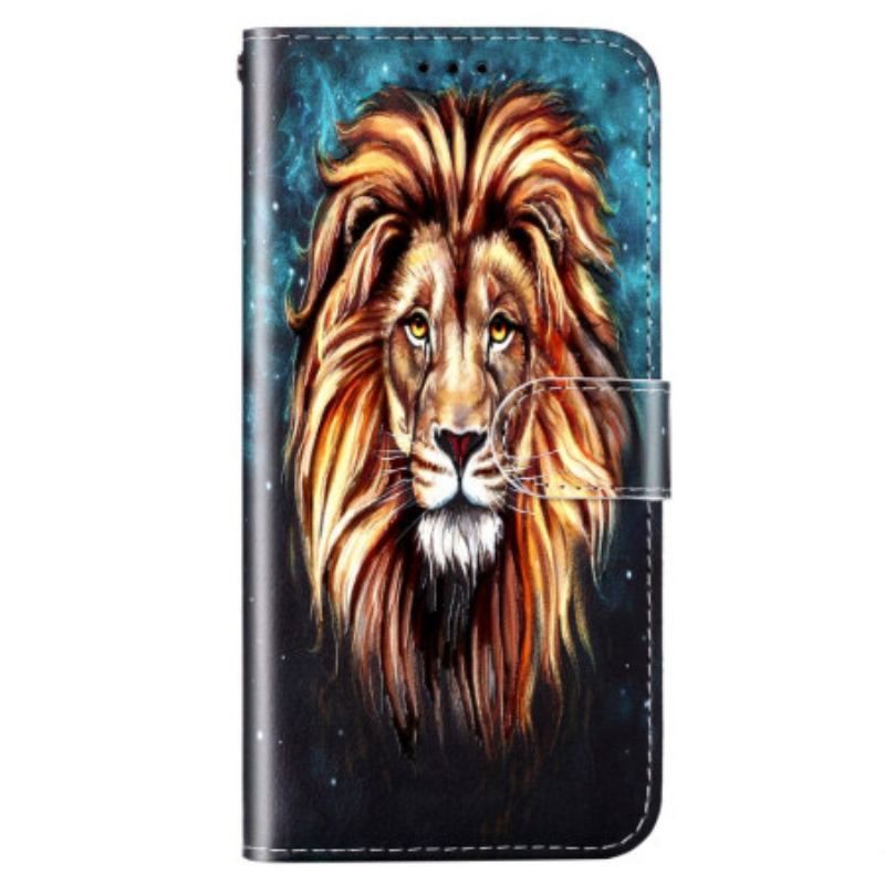 Housse Samsung Galaxy S23 Plus 5G Lion à Lanière