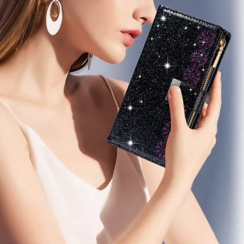 Housse Samsung Galaxy S23 Plus 5G Paillettes Portefeuille