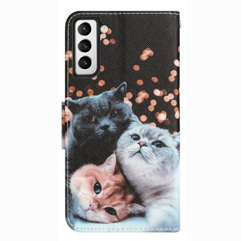 Housse Samsung Galaxy S23 Plus Que des Chats à Lanière