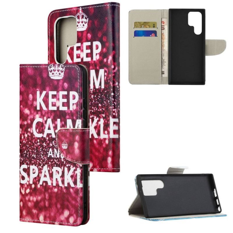 Housse Samsung Galaxy S23 Ultra 5G Keep Calm and Sparkle