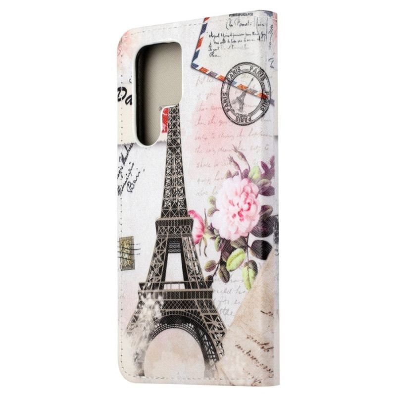 Housse Samsung Galaxy S23 Ultra 5G Tour Eiffel Vintage