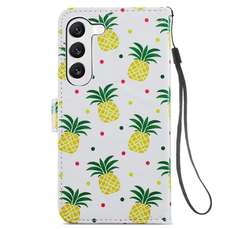 Housse Samsung Galaxy S24 5G Ananas à Lanière