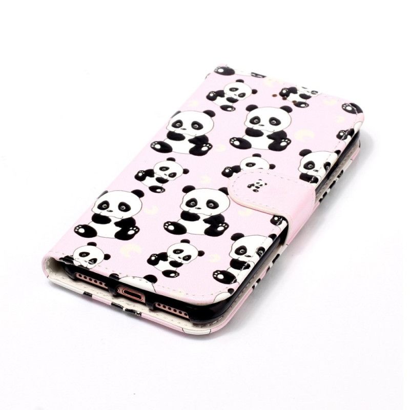 Housse Samsung Galaxy S24 5G Motif Panda à Lanière