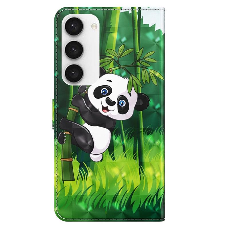 Housse Samsung Galaxy S24 5G Panda Bambou à Lanière