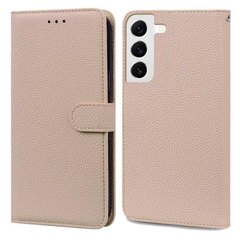 Housse Samsung Galaxy S24 5G Simili Cuir Litchi à Lanière