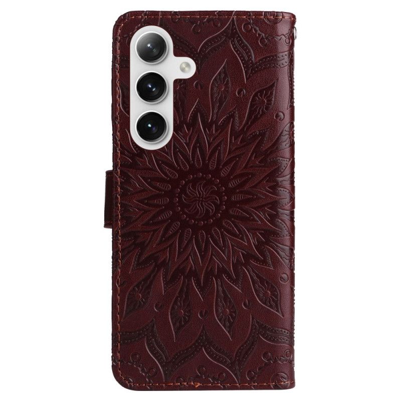 Housse Samsung Galaxy S24 5G Superbe Mandala à Lanière