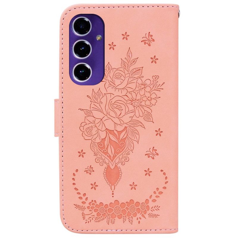 Housse Samsung Galaxy S24 FE Bouquet de Roses à Lanière