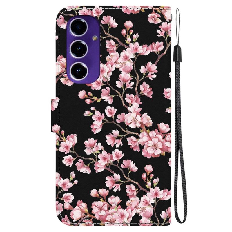 Housse Samsung Galaxy S24 FE Fleurs de Prunier à Lanière