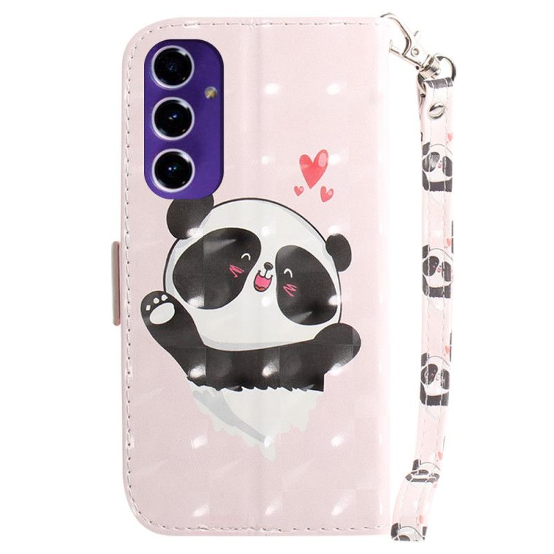 Housse Samsung Galaxy S24 FE Panda Love à Lanière