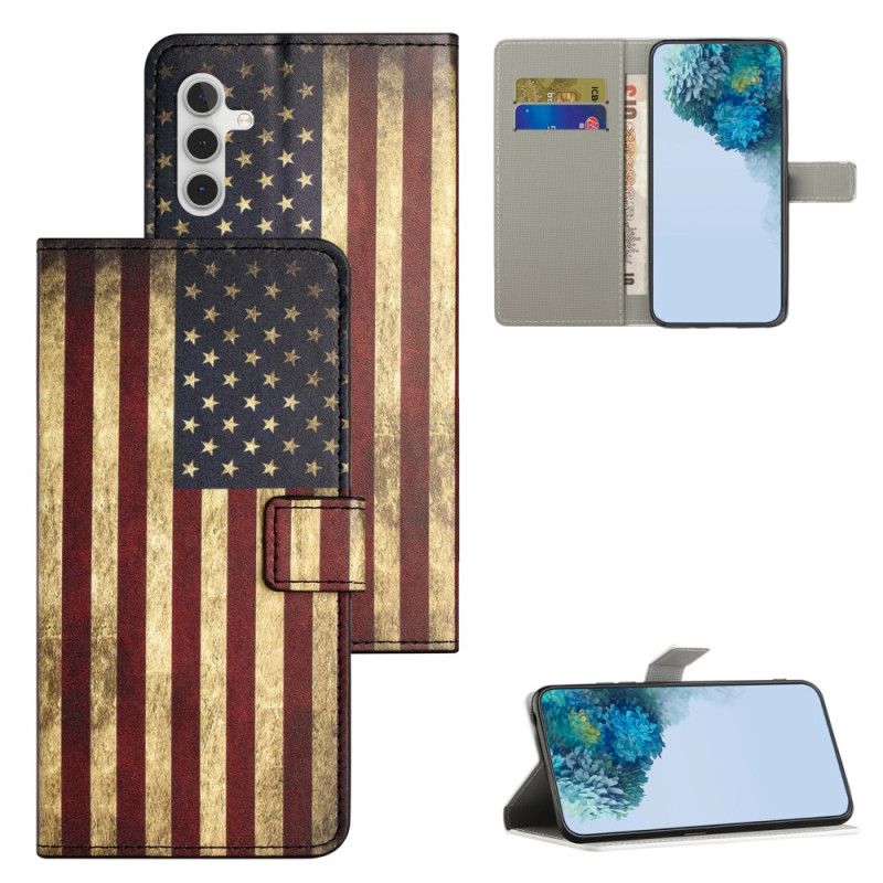 Housse Samsung Galaxy S24 Plus 5G Drapeau Américain Vintage