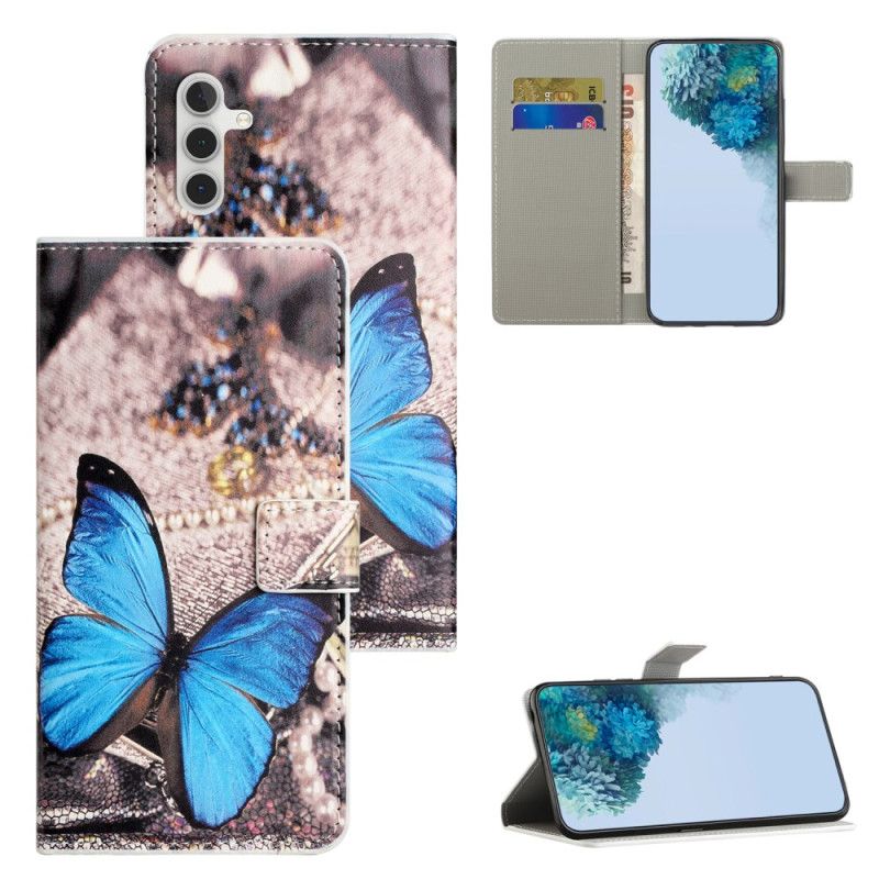 Housse Samsung Galaxy S24 Plus 5G Papillon Bleu