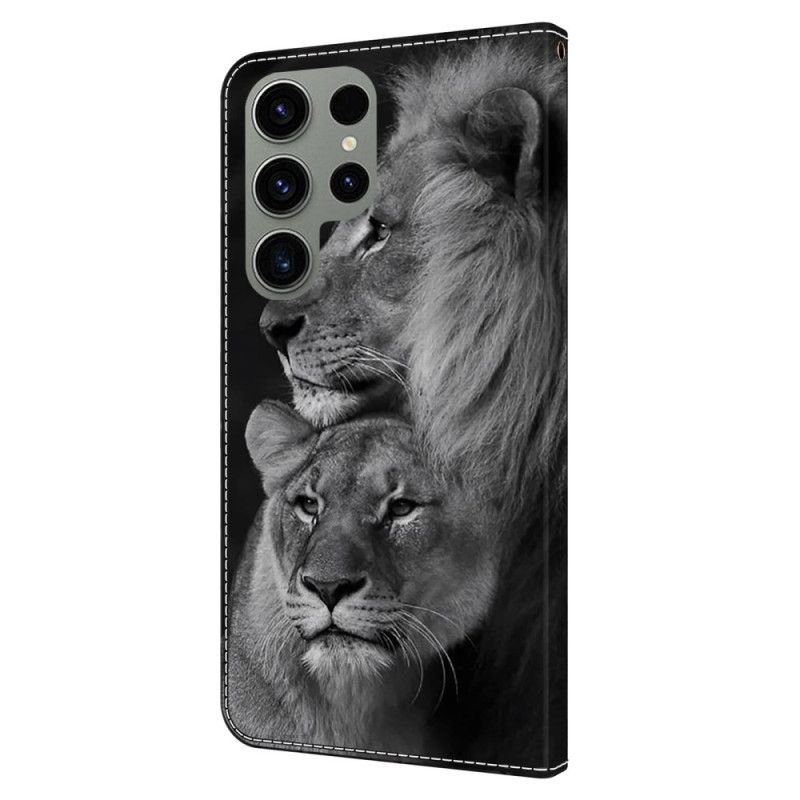 Housse Samsung Galaxy S24 Ultra 5G Couple de Lions