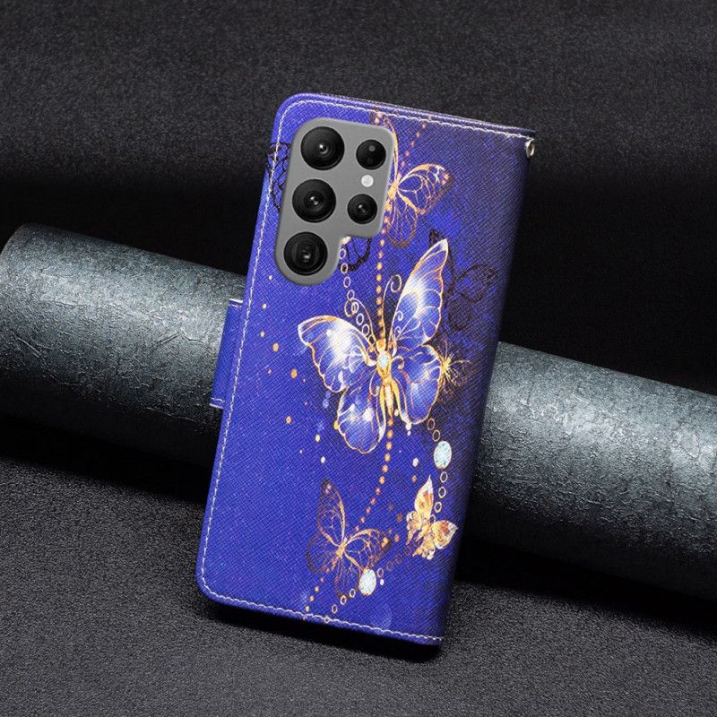 Housse Samsung Galaxy S24 Ultra 5G Papillons violets