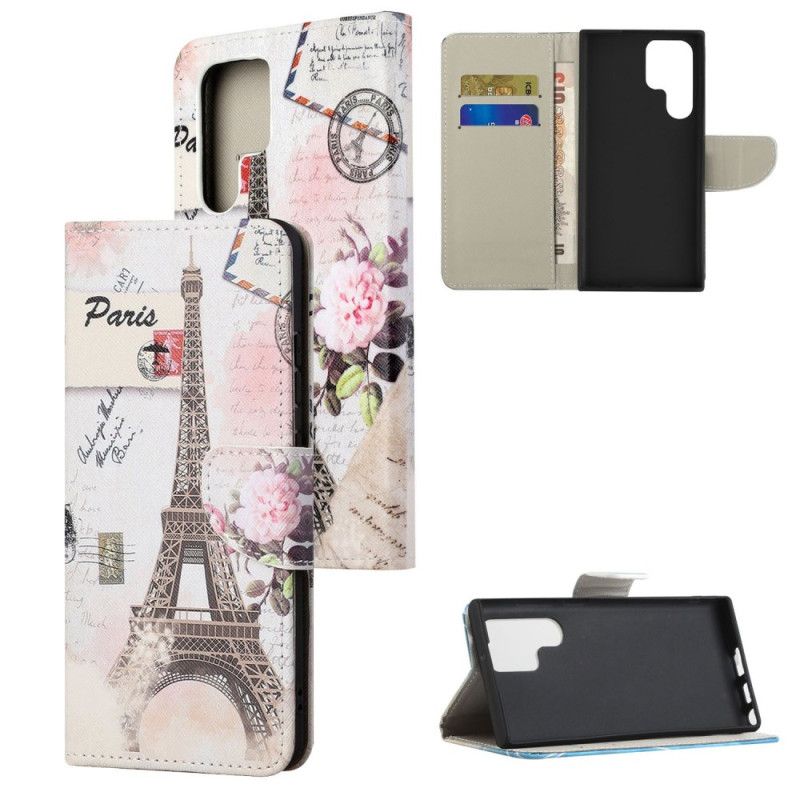 Housse Samsung Galaxy S24 Ultra 5G Tour Eiffel Vintage