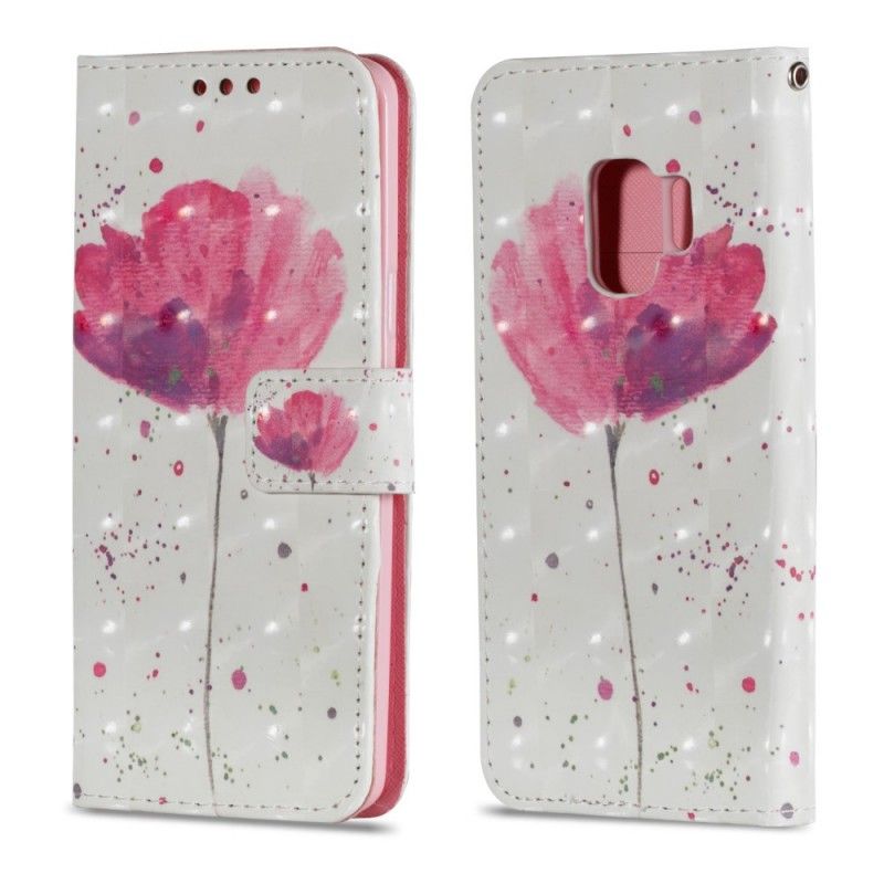 Housse Samsung Galaxy S9 Coquelicot Aquarelle