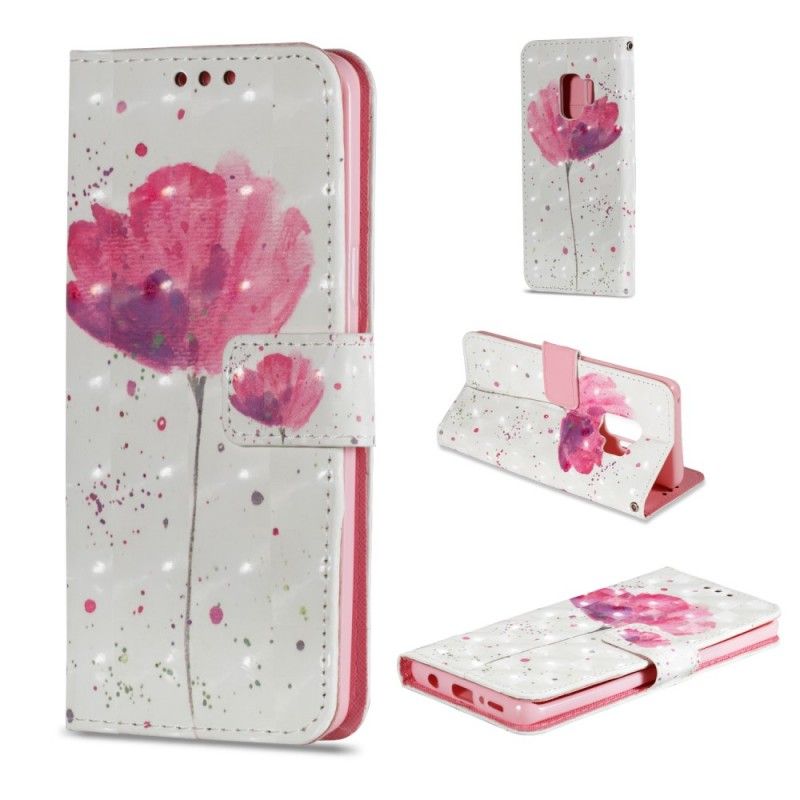 Housse Samsung Galaxy S9 Coquelicot Aquarelle