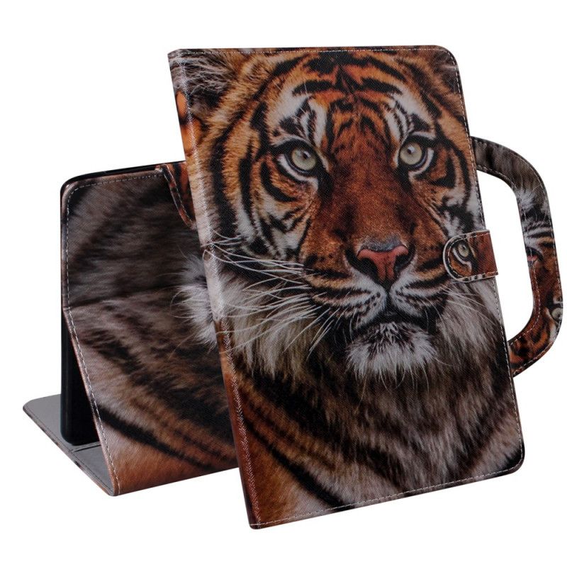 Housse Samsung Galaxy Tab A7 (2020) Tigre Avec Poignée