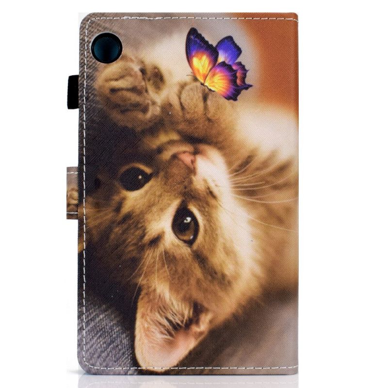 Housse Samsung Galaxy Tab A8 (2021) Mon Chaton Et Papillon