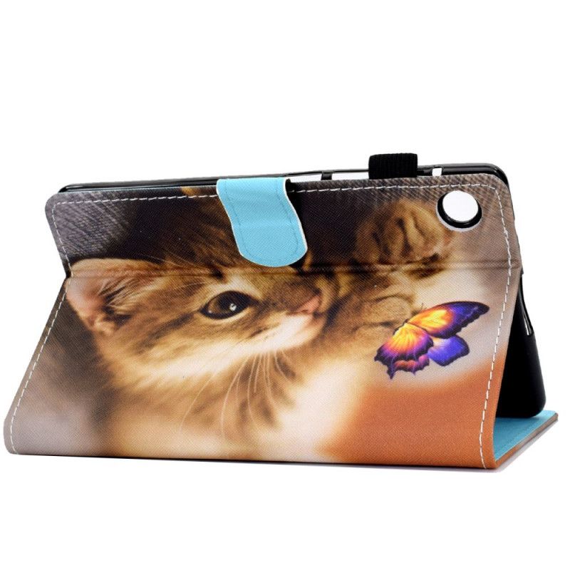 Housse Samsung Galaxy Tab A8 (2021) Mon Chaton Et Papillon