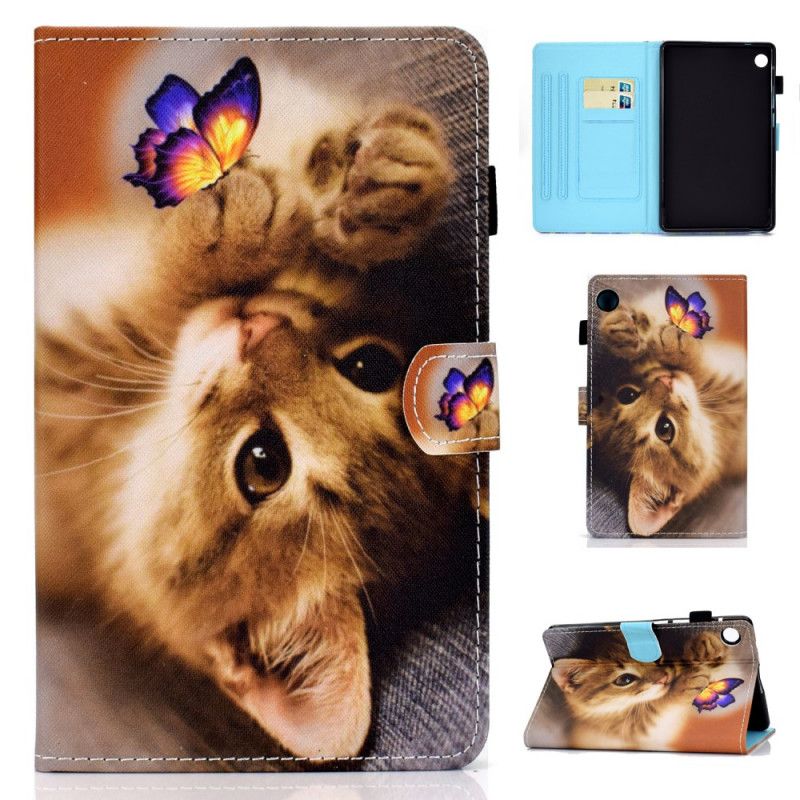 Housse Samsung Galaxy Tab A8 (2021) Mon Chaton Et Papillon