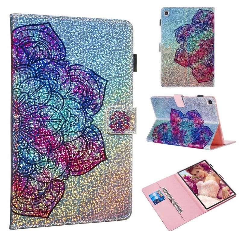 Housse Samsung Galaxy Tab S5e Mandala Paillettes