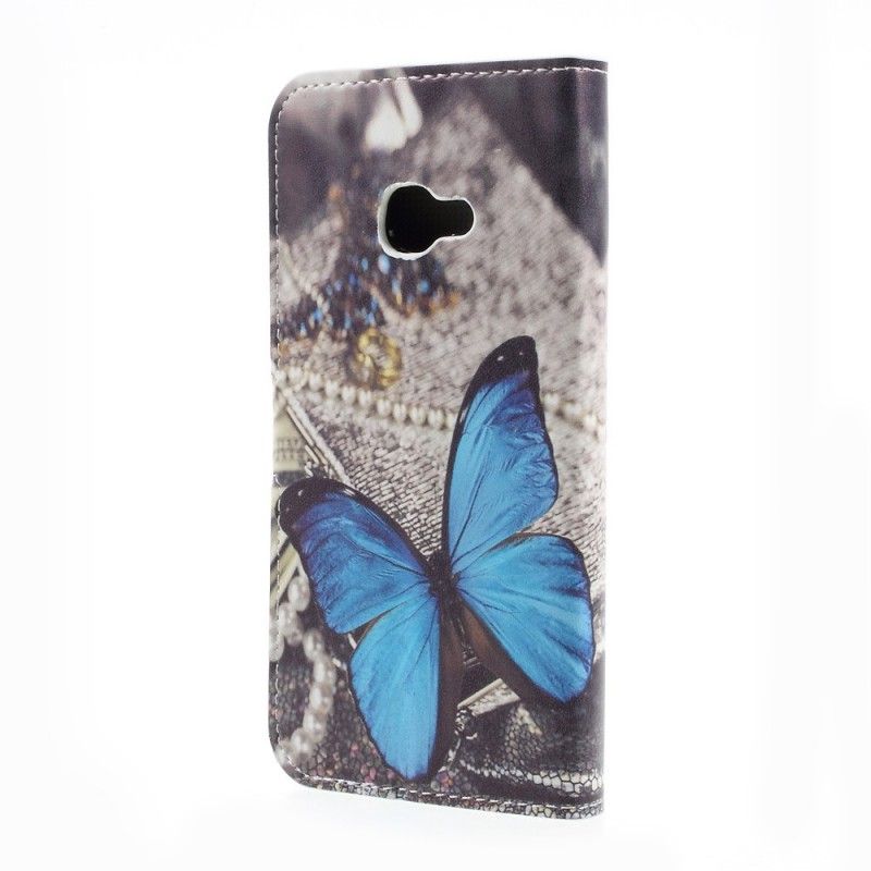 Housse Samsung Galaxy Xcover 4 Papillon Bleu