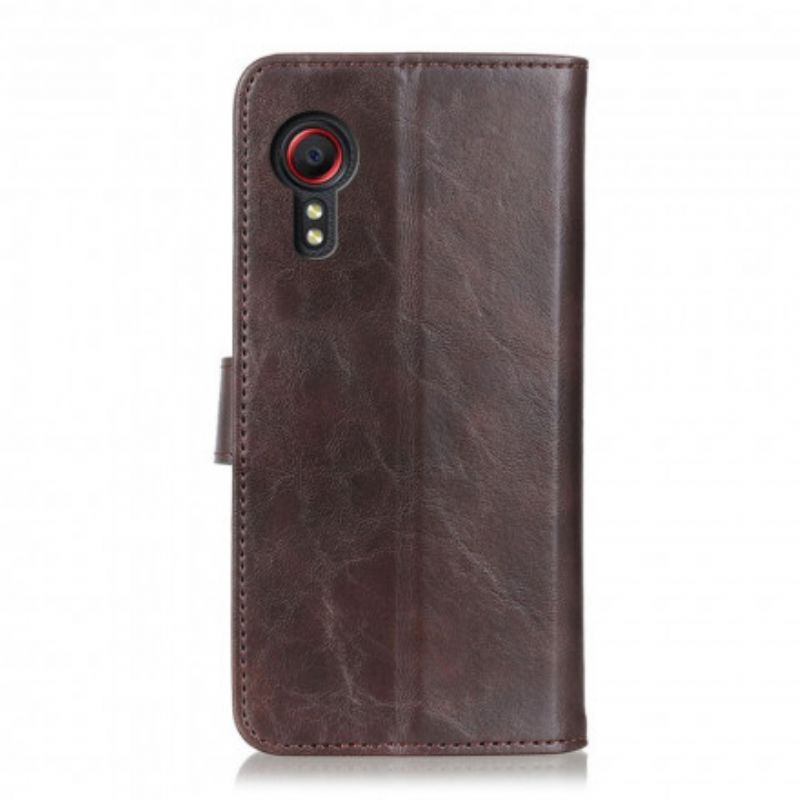 Housse Samsung Galaxy XCover 5 Effet Cuir Bison