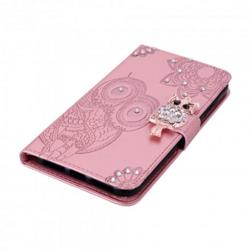 Housse Samsung Galaxy XCover 5 Hibou Mandala Et Breloque