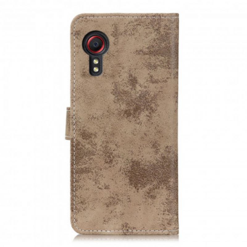 Housse Samsung Galaxy XCover 5 Simili Cuir Vintage