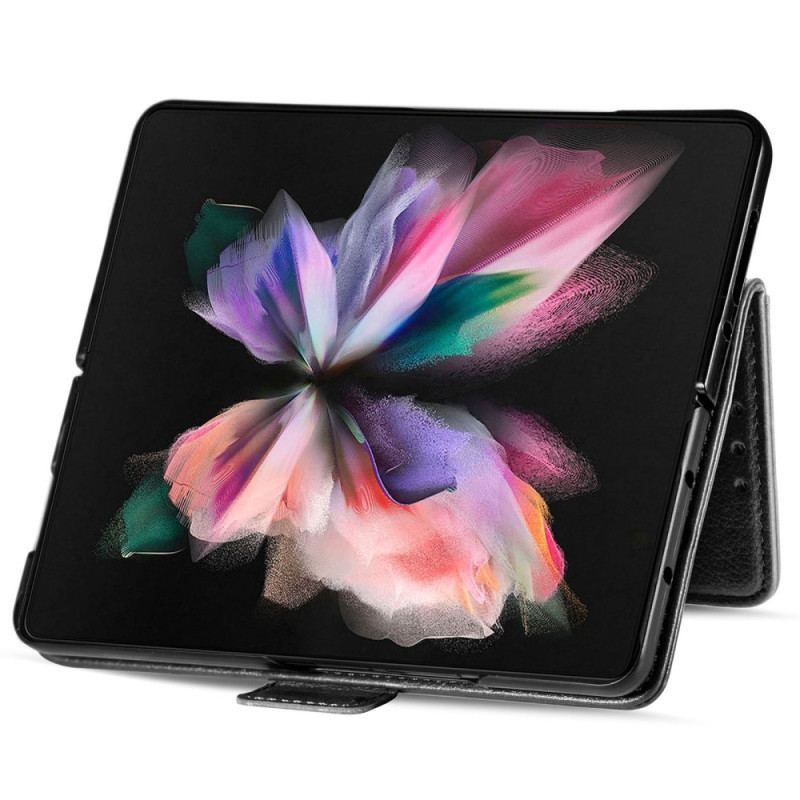 Housse Samsung Galaxy Z Fold 4 CASENEO Simili Cuir Litchi Fente à Stylet