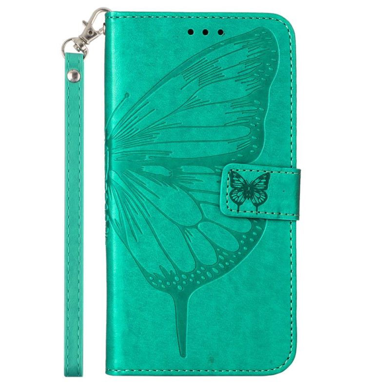 Housse Samsung Galaxy Z Fold 6 Papillon Floral à Lanière