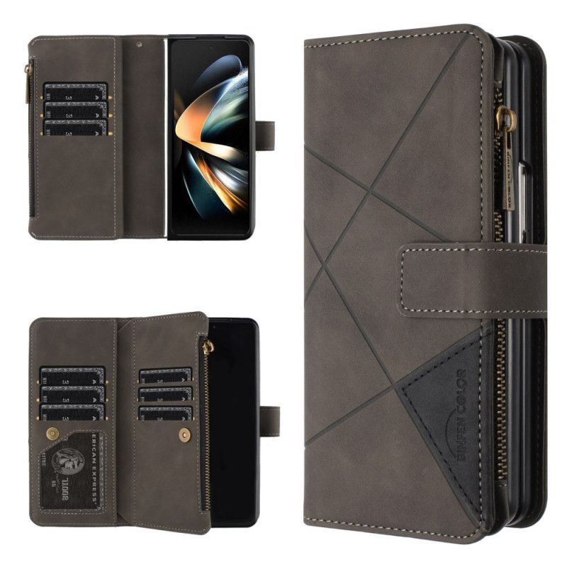 Housse Samsung Galaxy Z Fold 6 Portefeuille Géométrie BINFEN COLOR